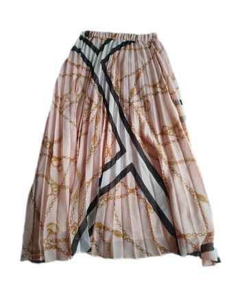 Jupe longue fluide été imprimé chaînettes | Mango | XS