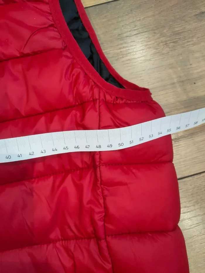 Doudoune sans manche rouge unie taille L homme - photo numéro 9