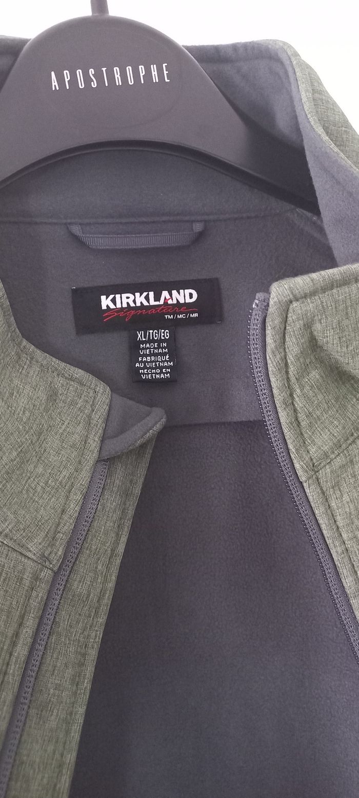 Blouson vert chiné et gris - photo numéro 5