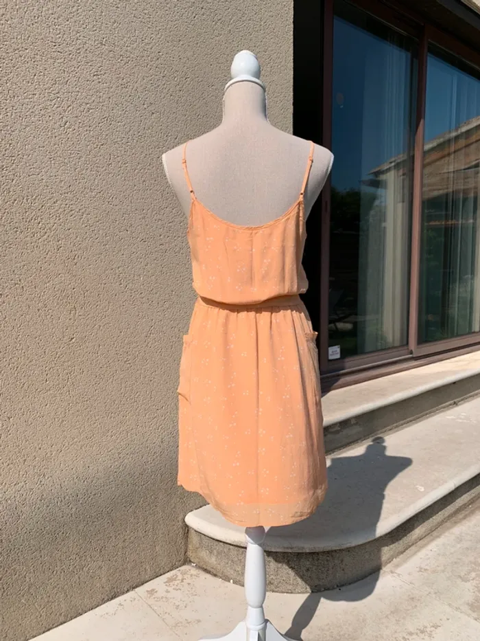 Robe à bretelle orange en soie Sud Express taille M - photo numéro 15