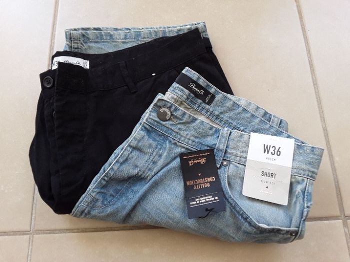 Lot 2 bermudas homme W36 DENIM Co NEUFS