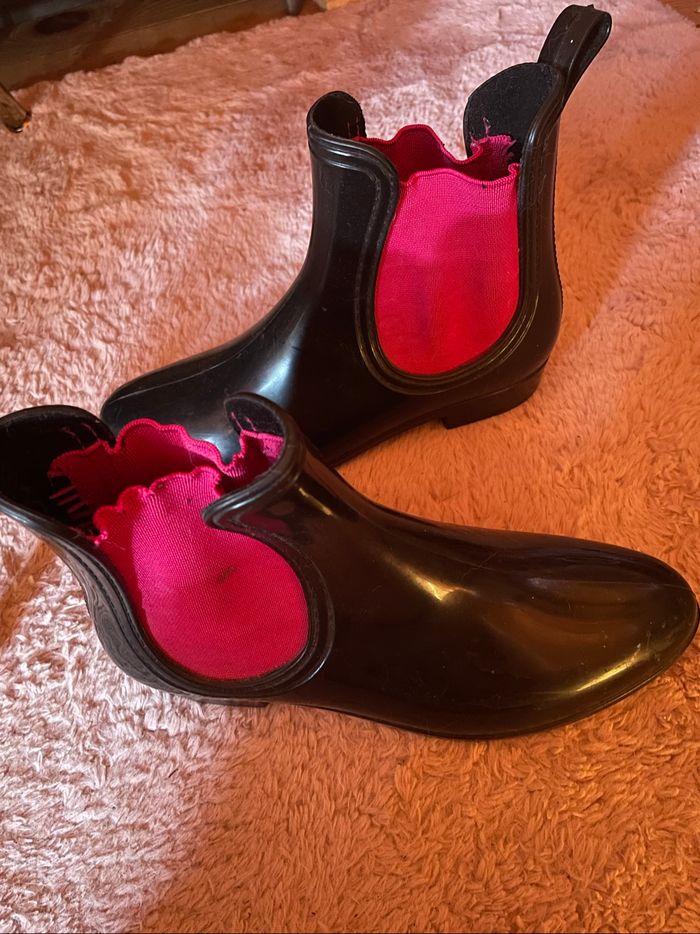 Bottines noires et rose - photo numéro 3