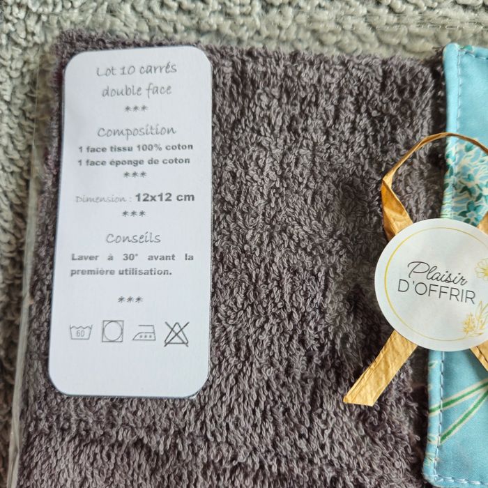 10 lingettes lavables 12x12 cm - photo numéro 4