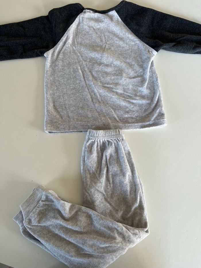 Pyjama 2 pièces ours gris clair 4 ans - photo numéro 3
