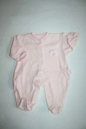Pyjama rose clair avec fines rayures blanches Albimini 3m