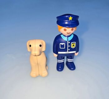 123 playmobil 70408 policier et chien complet