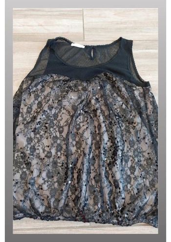 Haut noir à dentelle promod taille 4 taille XL