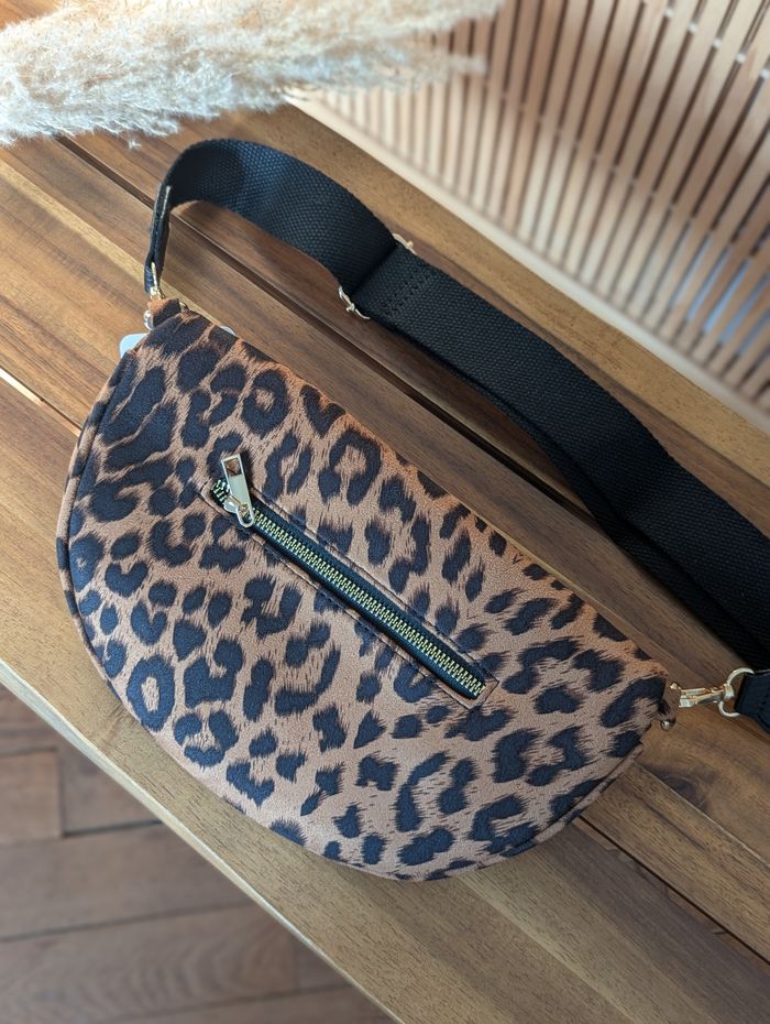 Sac banane léopard camel/noir - photo numéro 3