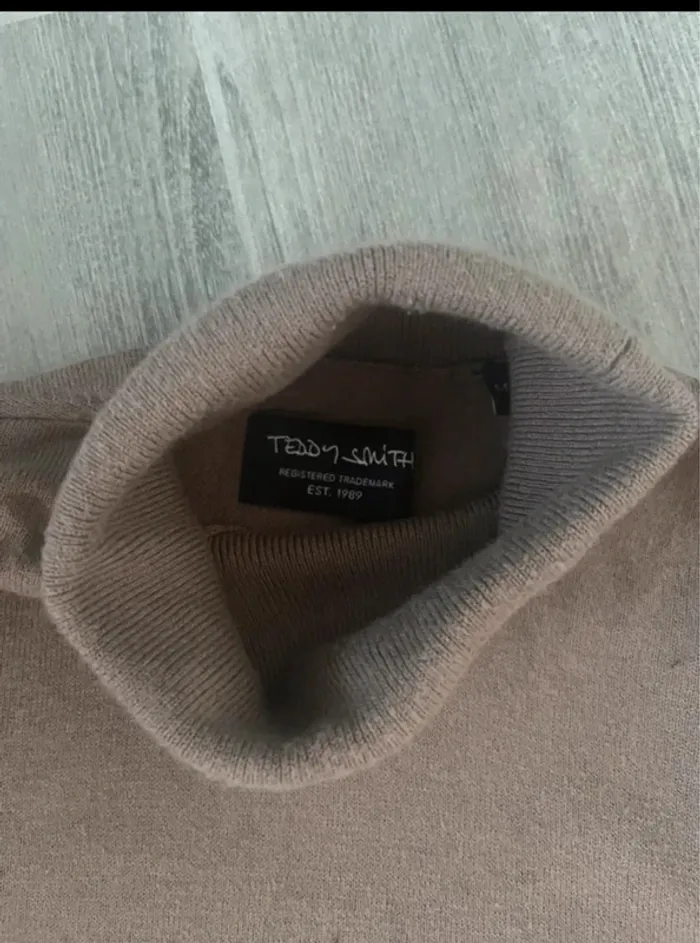 Pull col roulé marron Teddy Smith M homme - photo numéro 2