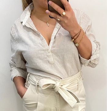 Superbe Blouse A Rayures Taille S