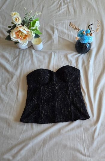 ​Morgan Bustier Dentelle Noir Doré Très Bon État 38