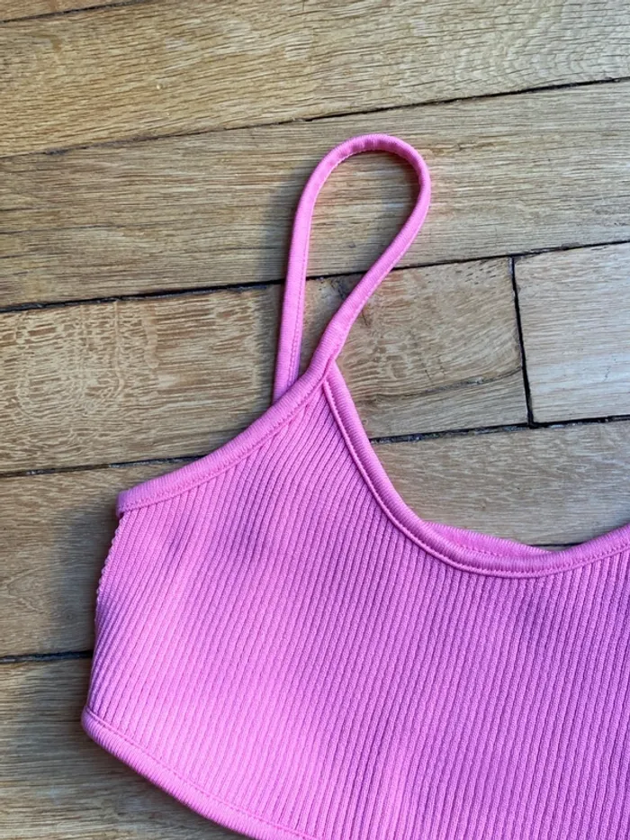 Top brassière rose - photo numéro 5