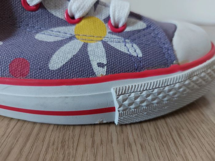 Vertbaudet Baskets montantes violette à fleurs - photo numéro 6