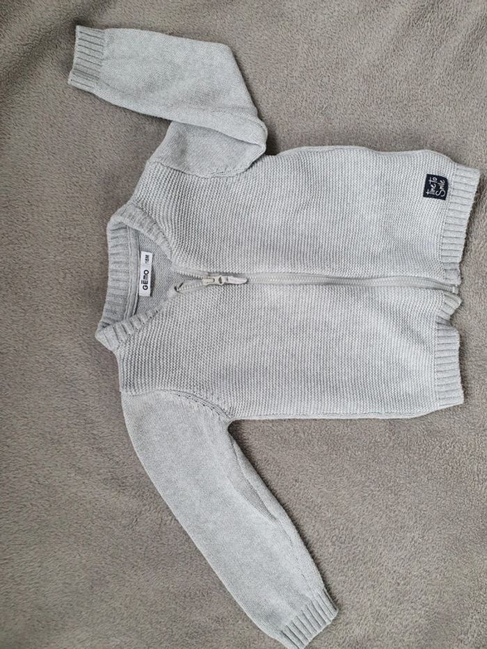 Gilet gris maille