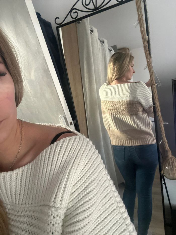 Pull à rayure en laine - photo numéro 4