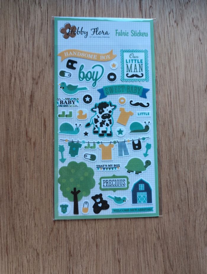 Planche stickers en tissus