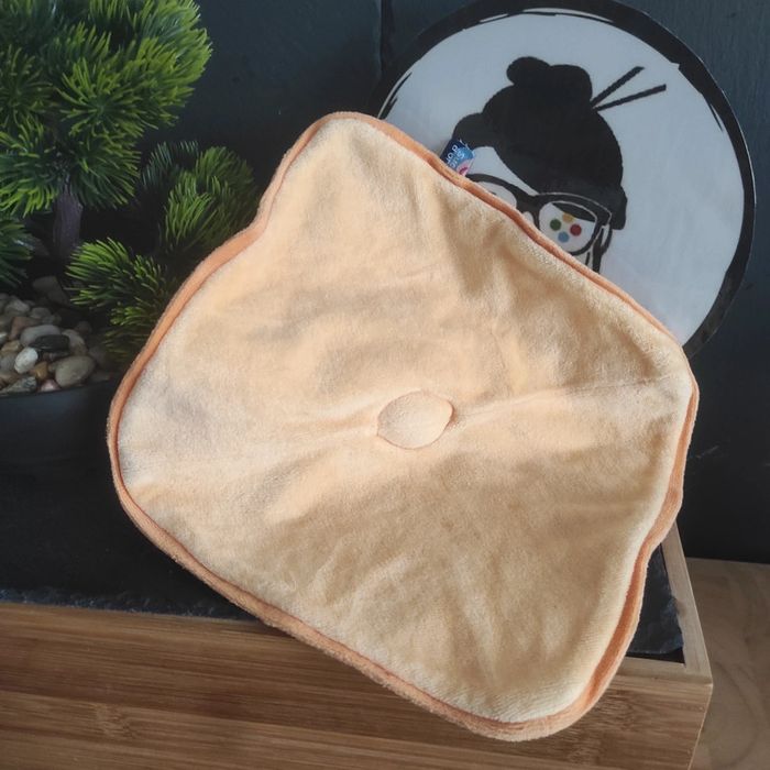 Doudou chat jaune Orange Rouge plat spirales Sucre D'orge #geektradedoudou - photo numéro 2