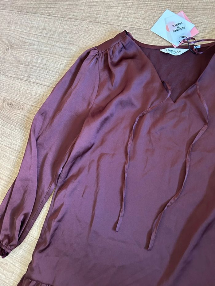 Robe figue neuve à manches longues Naf Naf taille 38 (valeur 60€) - photo numéro 13