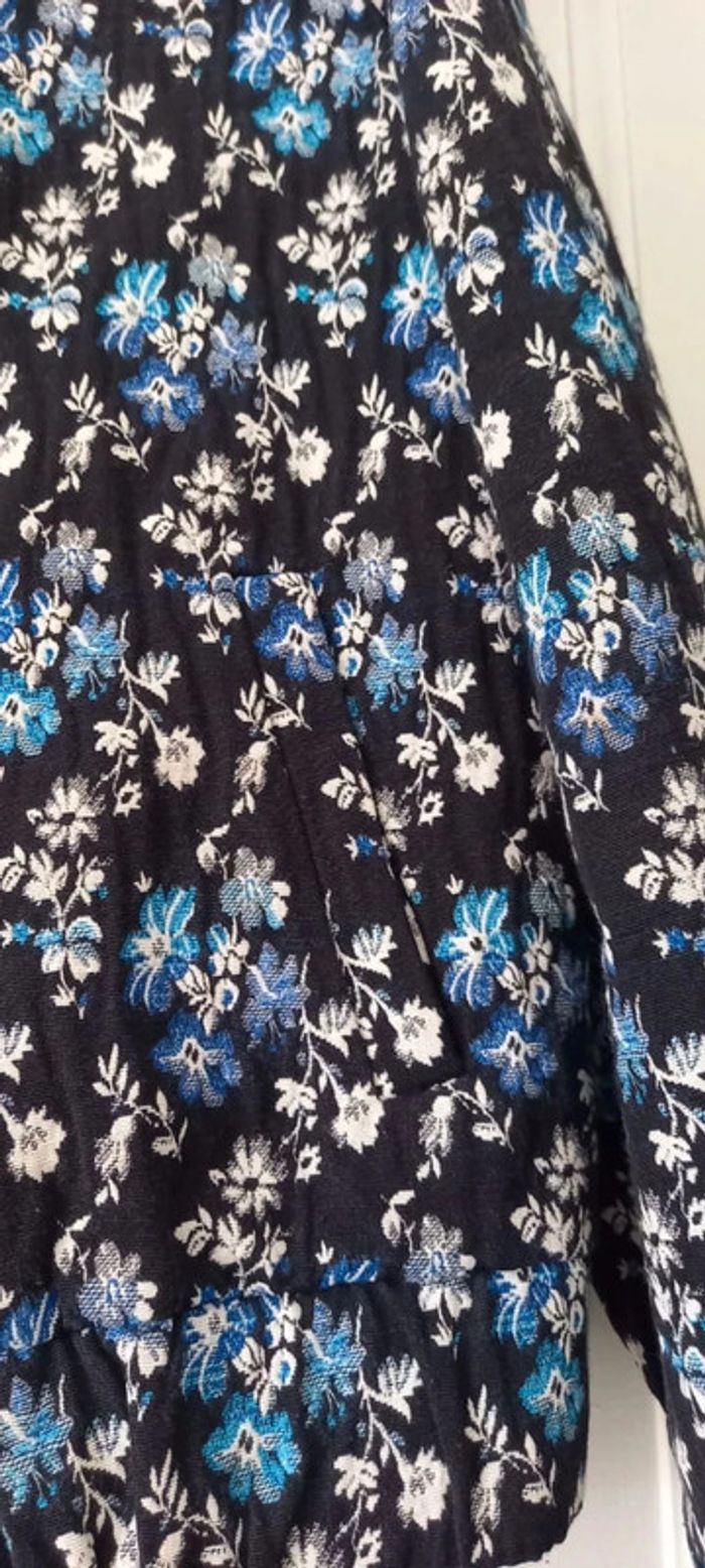 Veste fleuris noir, marine, blanc, noir Claudie Pierlot 38 - photo numéro 6