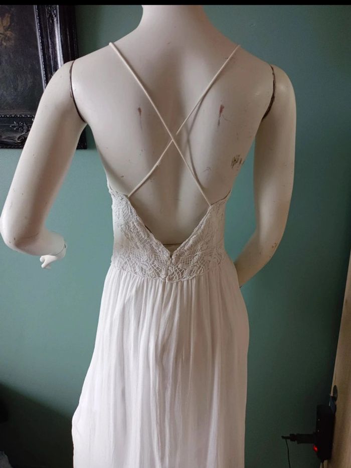 Robe dos nu blanche Zara  XS - photo numéro 9