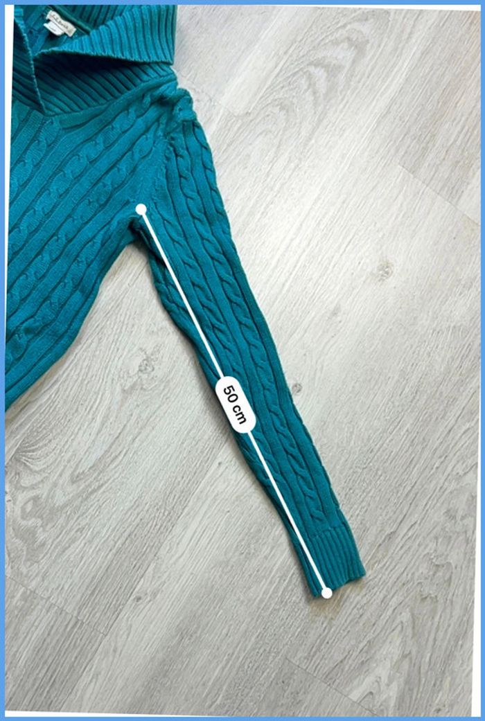 Pull col roulé Femme avec Torsade L.L. Bean Turquoise Taille XS - photo numéro 6