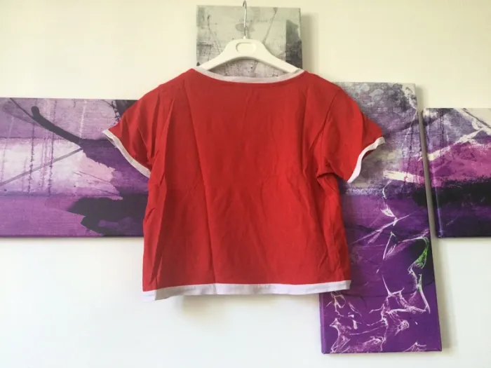 T shirt court rouge Nineties 12 ans - photo numéro 2