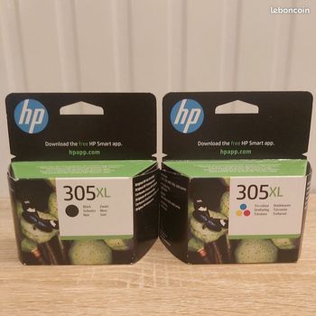 Lot 2 cartouches d'encre hp 305 XL de grande capacité -BLACK+ TRICOLORE-