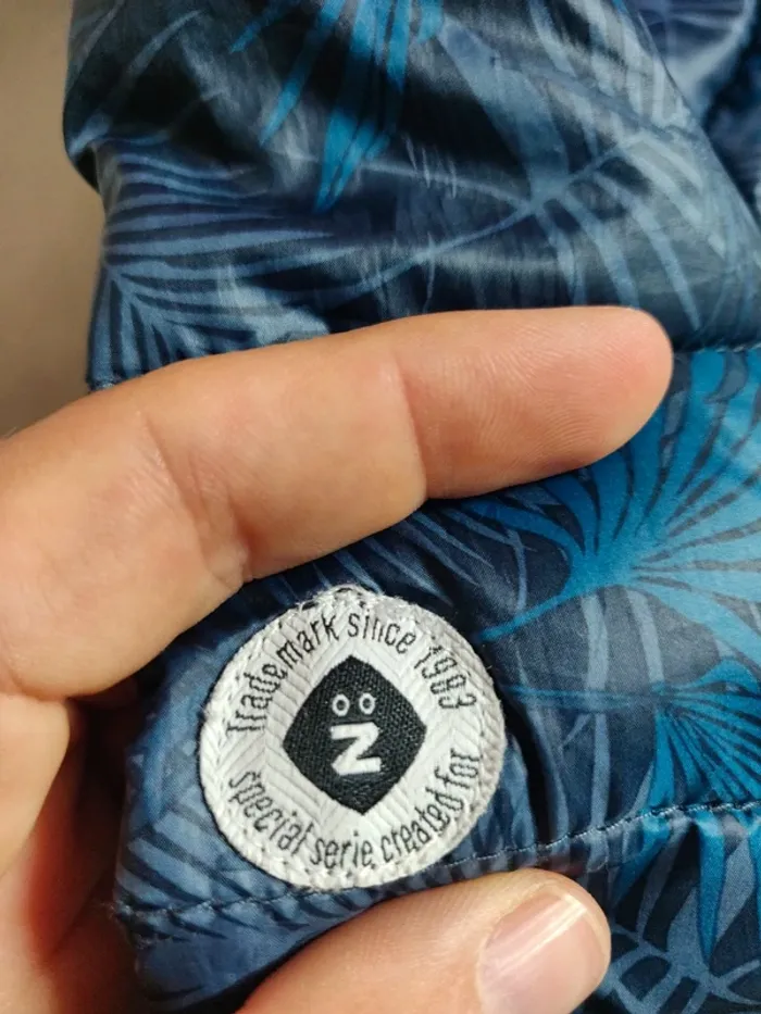 Doudoune fine Grain de Blé bleue marine taille 12 mois - photo numéro 3