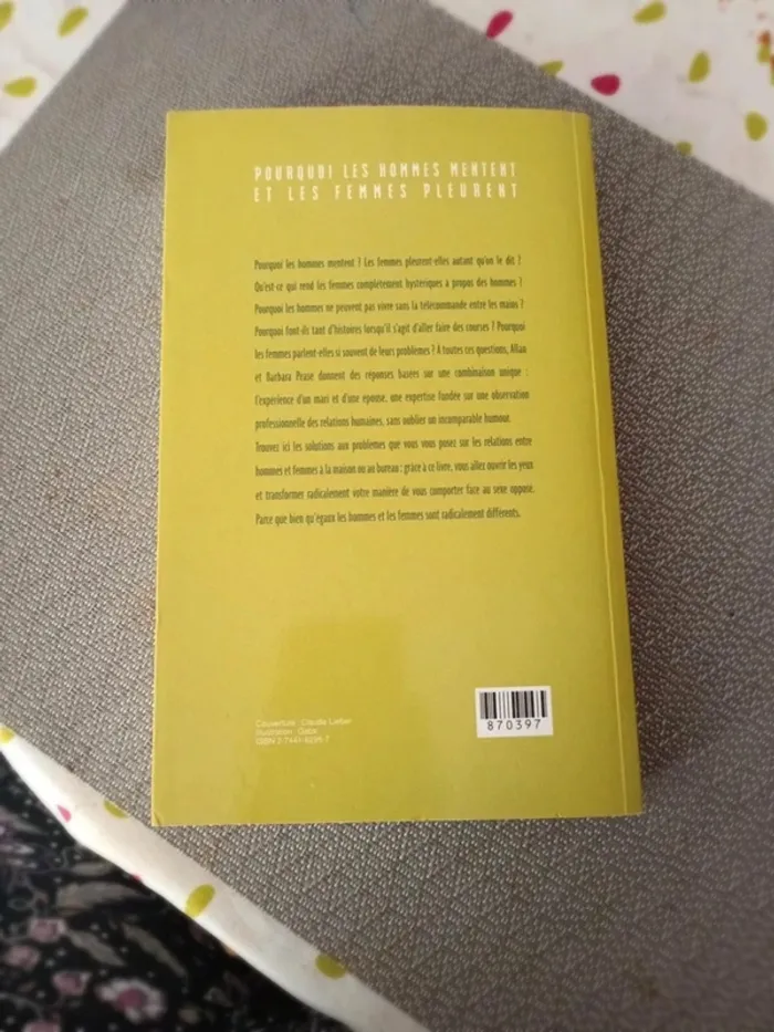 Livre Pourquoi les hommes mentent et les femmes pleurent - photo numéro 2