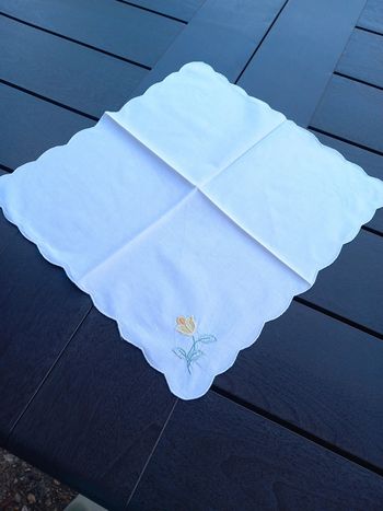 🥕1 napperon/serviette/mouchoir vintage coton