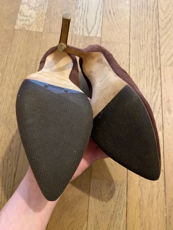 Bottines en daim marron Elisabetta Franchi taille 38 - photo numéro 9