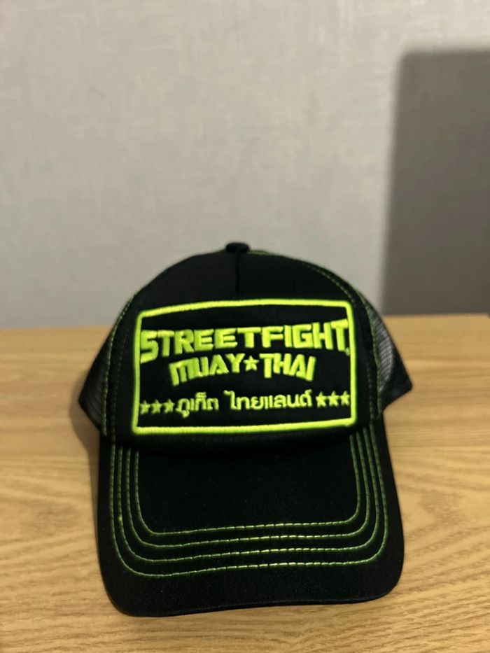 Casquette Street Fight Muay Thai jaune fluo