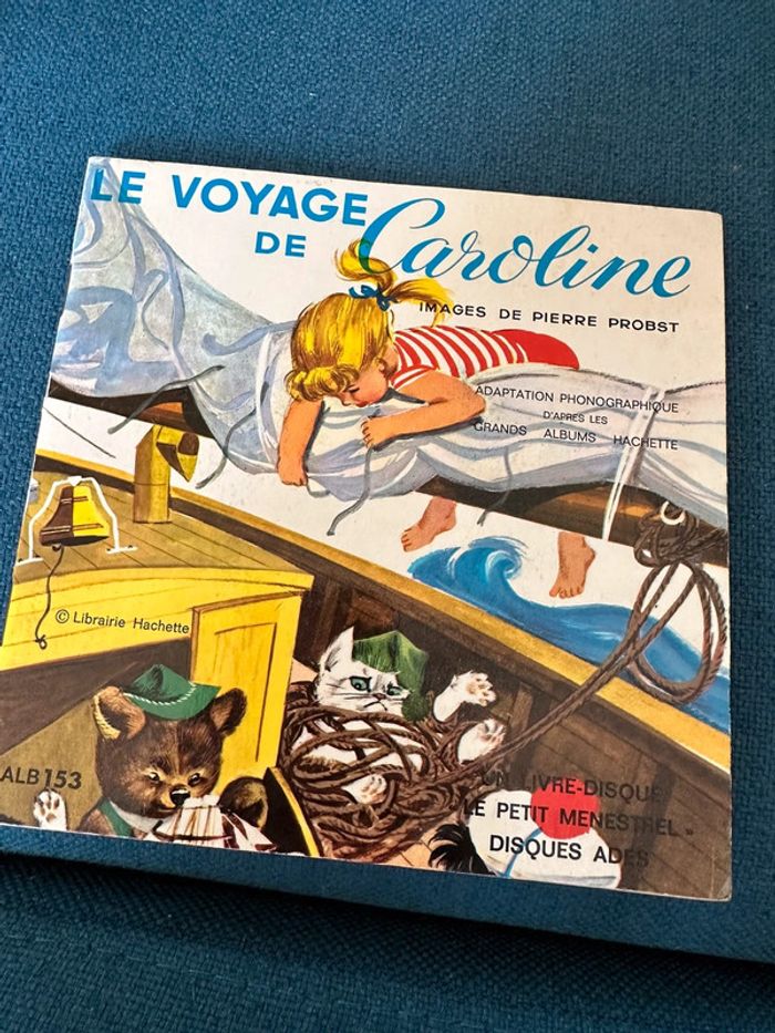 1973 Livre disque ancien Le Voyage de Caroline 33 tours vinyle Pierre Probst Ades Petit Ménestrel - photo numéro 2
