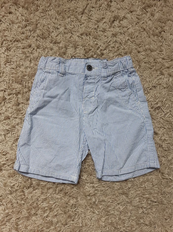 Short léger à rayures H&M 12-18 mois TBE