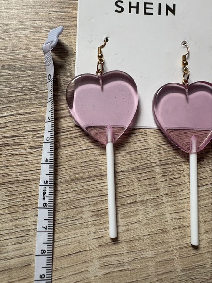 Boucles d’oreilles sucettes cœur Lila SHEIN - photo numéro 3
