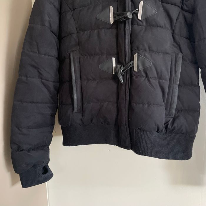 Doudoune noire Superdry femme Toggle Puffer capuche fausse fourrure M doublure sherpa V064 - photo numéro 5