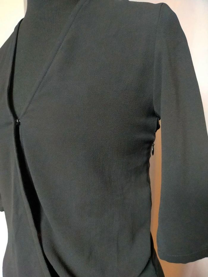Robe noire drapée IKKS – T. 34 - photo numéro 6