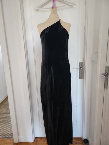 Robe longue velours Mango