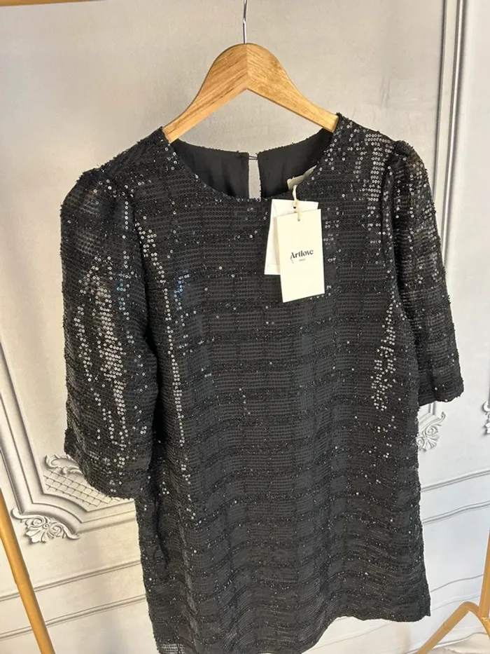 Robe noire Sequins Artlove 36 neuve - photo numéro 2