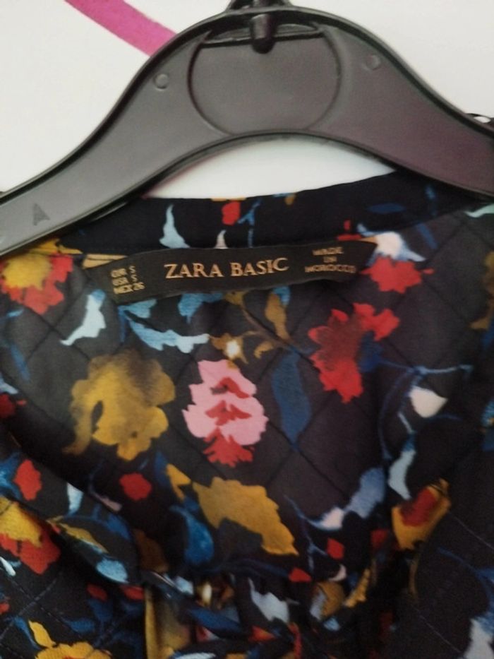 Blouse en voile a motif fleuri femme zara taille s 3 - photo numéro 5