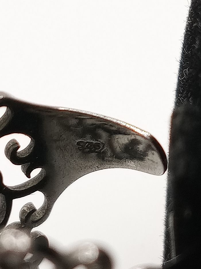 Anello donna argento 925 traforato effetto filigrana regolabile a partire da misura 12 - photo numéro 7