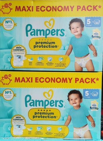 Couches Pampers prenium protection taille 5, 160 Couches.