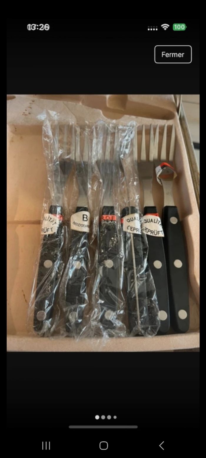 Lot de 6 fourchette neuf noir