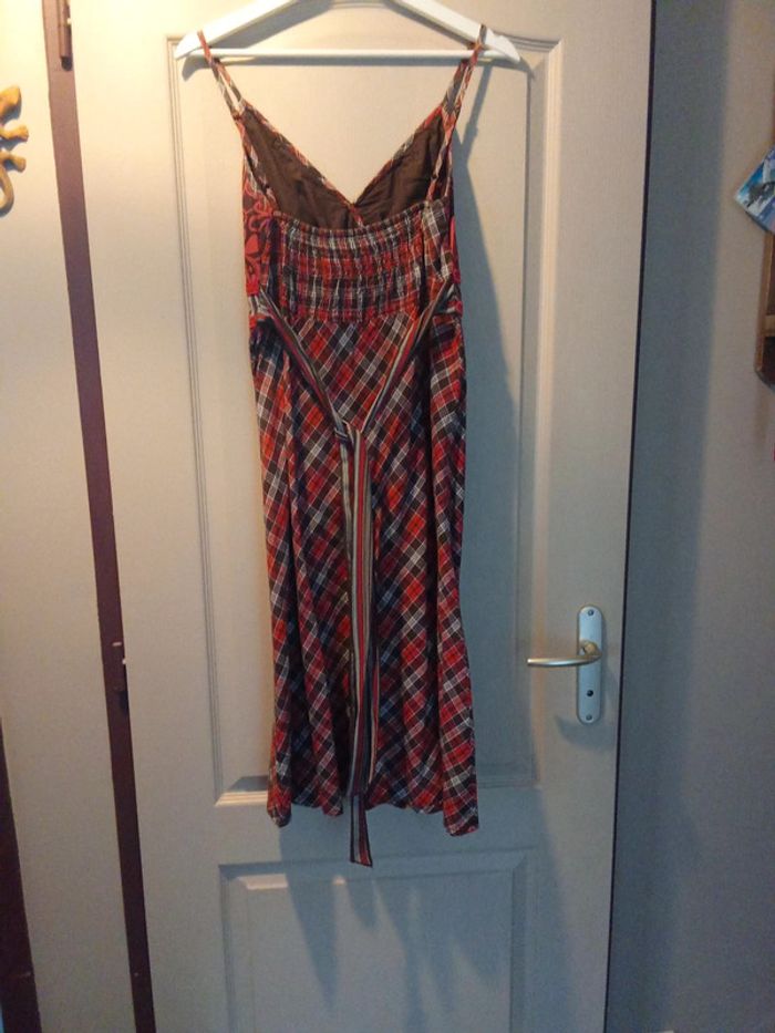 Robe col V style carreaux écossais taille 40 - photo numéro 5