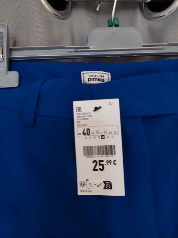 Pantalon bleu indigo électrique Pimkie – Taille 42 – Neuf avec étiquette - photo numéro 2