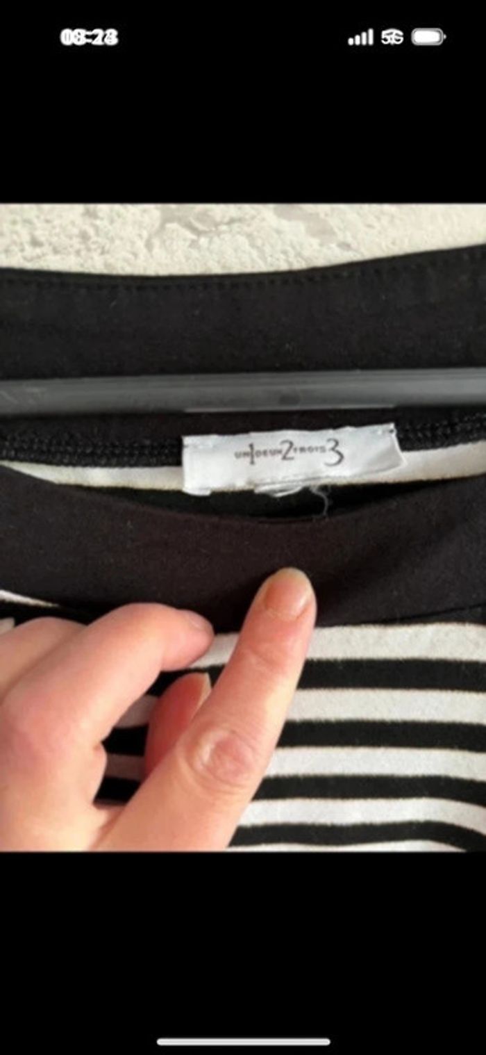 tee shirt 123 taille 38 - photo numéro 3