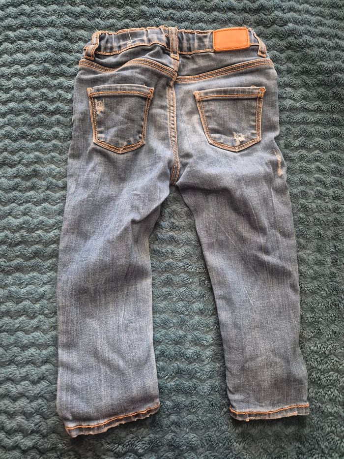 Jeans bébé fille taille 18-24mois, taille réglable - photo numéro 2