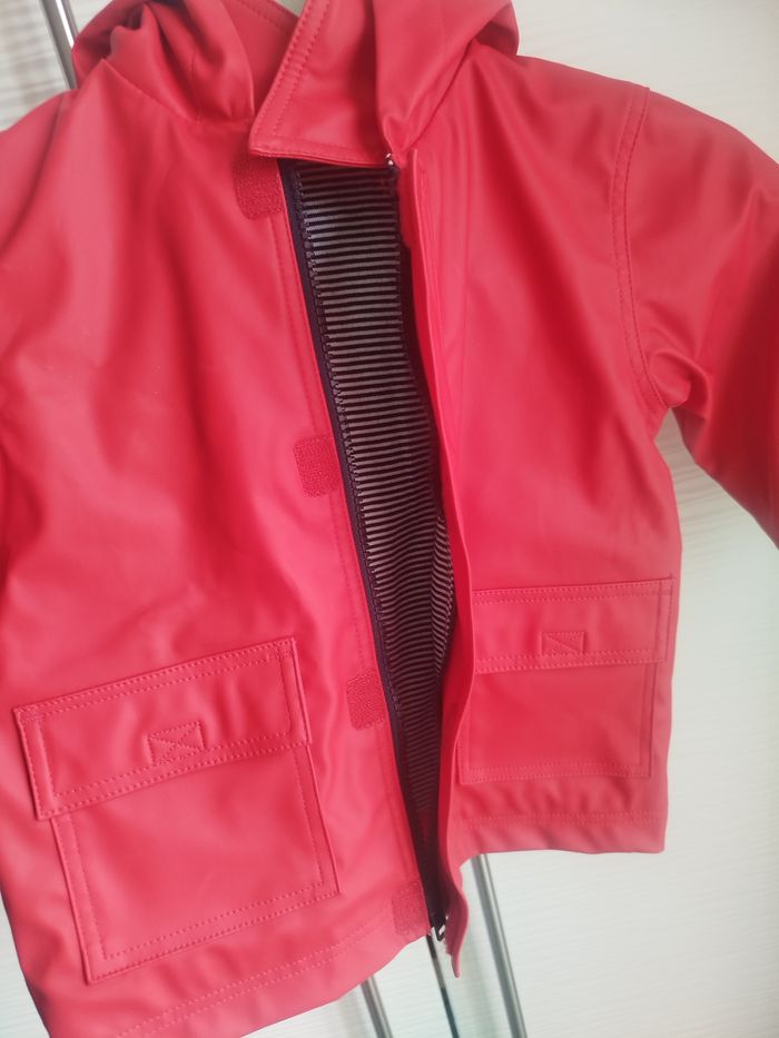 Ciré rouge bordeaux fille petit bateau 12 mois - photo numéro 3