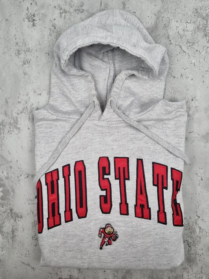 Sweat à capuche universitaire Ohio State gris clair – Taille 2X / 56-58 FR (mesures en photos) - photo numéro 2