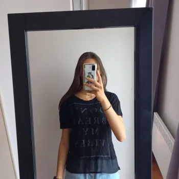 Tee-shirt manches courtes noir xs